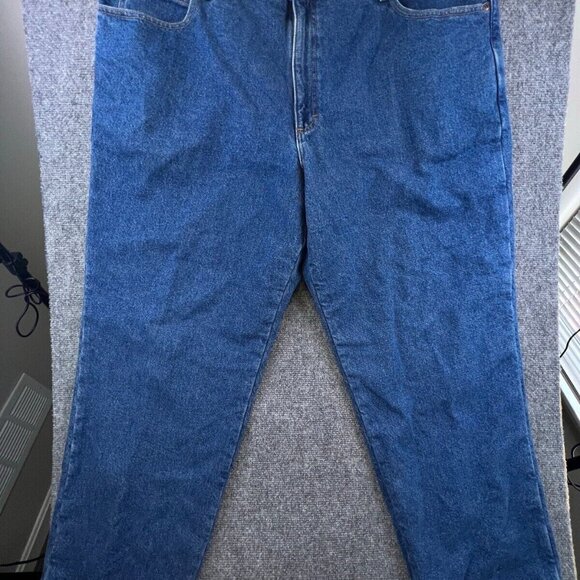 LL Bean Blue Jeans Adult Men's 44X30 Relaxed Fit Blanket Lined Plaid 100% Cotton - Picture 1 of 12